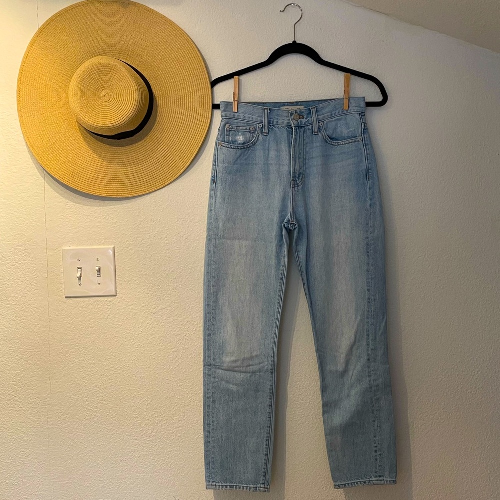 MADEWELL blue denim high waisted mom jeans SIZE 25